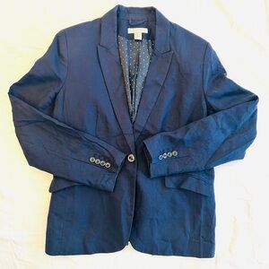 H&M Women’s Single Breasted 100% Linen Blazer